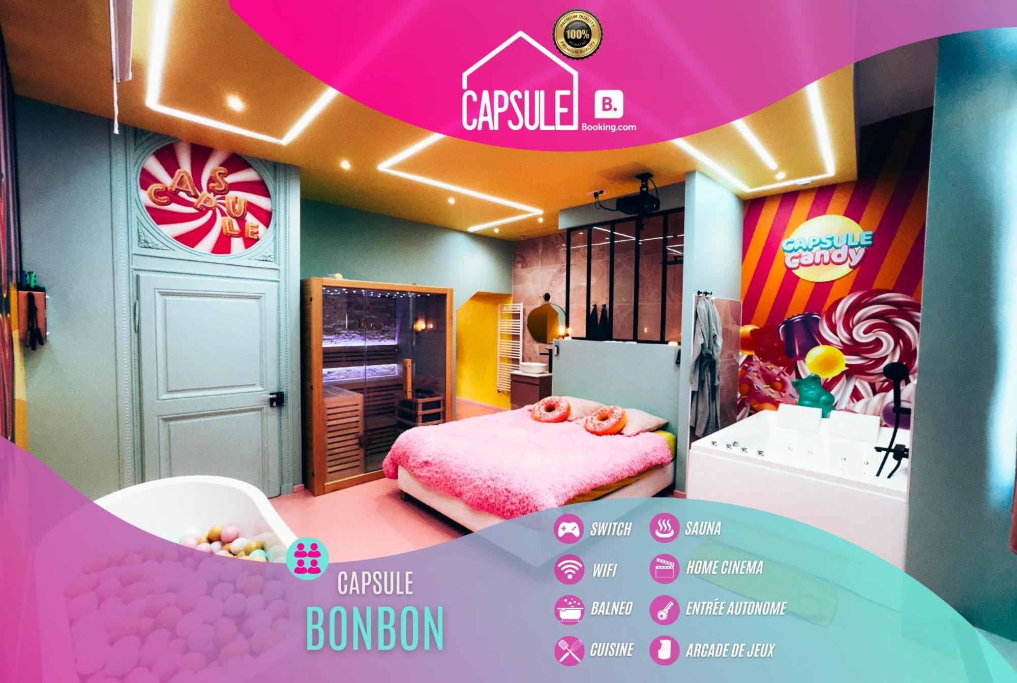 Capsule Bonbon - Balneo - Sauna - Billard - Nintendo Switch Douai Zewnętrze zdjęcie